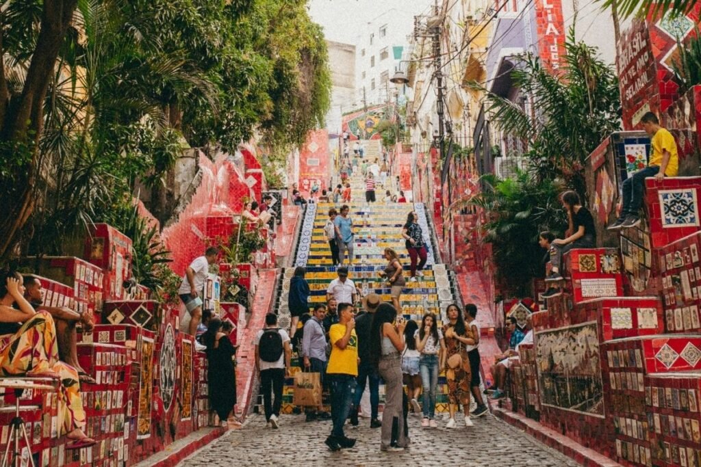 Escadaria Selarón em Santa Teresa, Rio de Janeiro.