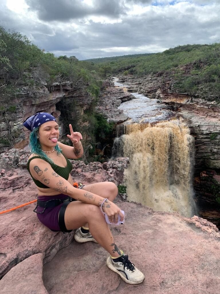 Carol Helfstein na Chapada Diamantina.