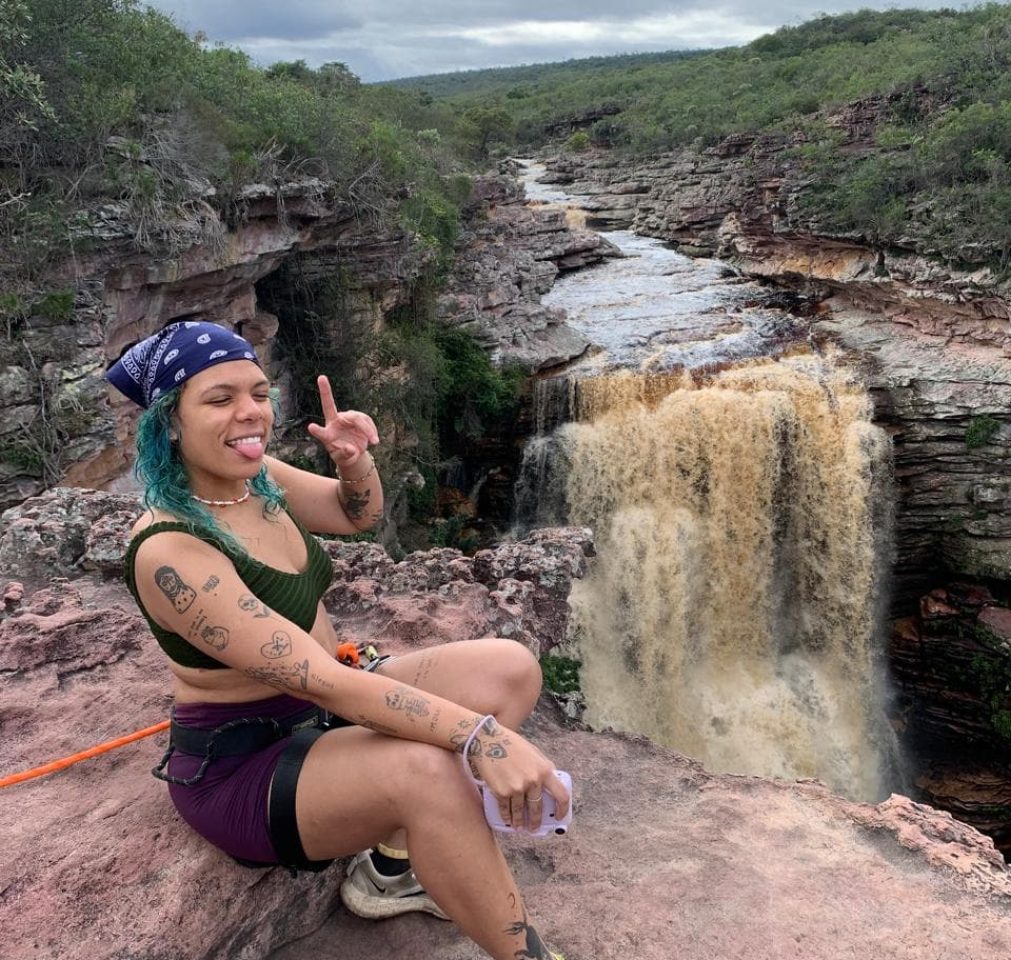 Carol Helfstein na Chapada Diamantina.